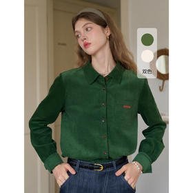 SimpleRetro法式复古百搭灯芯绒衬衫女上衣