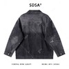 SDSA男士秋冬新款痞帅男装美式设计感口袋磨破翻领牛仔夹克外套 商品缩略图4
