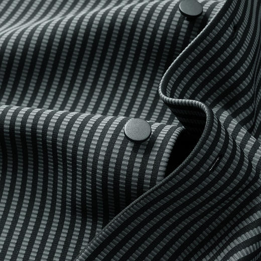 【DWP】大依优型大码男装加绒长袖衬衫秋季厚款商务翻领条纹保暖长袖衬衣宽松弹力 商品图3