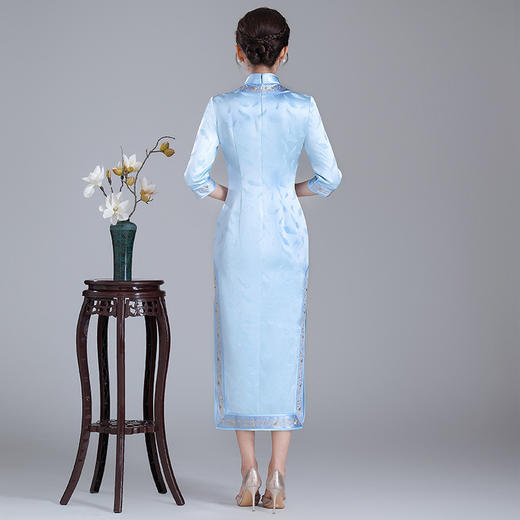 刺绣旗袍 年轻款新中式礼服日常可穿高端改良连衣裙LHS-A34 商品图3