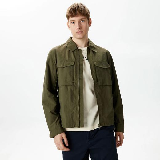 工装风机车夹克，胸口小标+臂膀大徽标。翻领拉链闭合外套C100958 商品图6