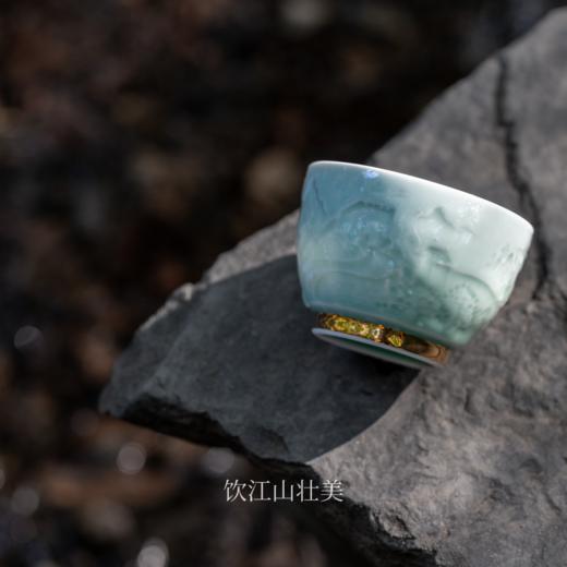 西泠有美堂系列 富春山居·玉瓷对杯 中国工艺美术大师监制  收藏级茶器 商品图4
