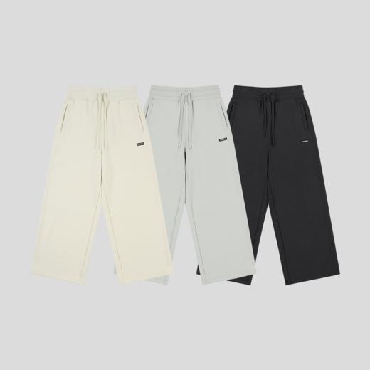 GOODBAI logo织唛收腰抽绳可调节裤脚阔腿卫裤 商品图0