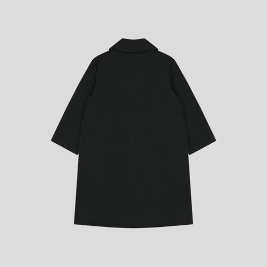 GOODBAI 粗体logo贴布绣翻领双排扣oversize长款风衣 商品图4