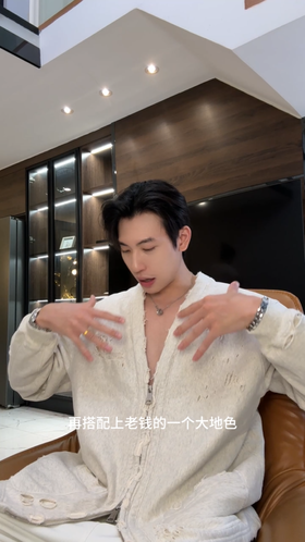 SDSA男士秋冬新款痞帅男装简约时尚磨破拉链V领卫衣外套百搭宽松