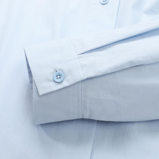 【100棉】罗蒙女士春秋长袖衬衫清新纯色舒适百搭商务通勤面试职场女衬衣 商品图7