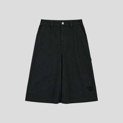 GOODBAI 粗体logo贴布绣工装A版拼接中长半身裙 商品图3