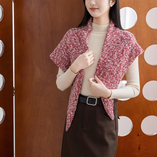 苏苏姐家法式三角巾披肩手工diy棒针羊绒羊毛线团材料包 商品图2