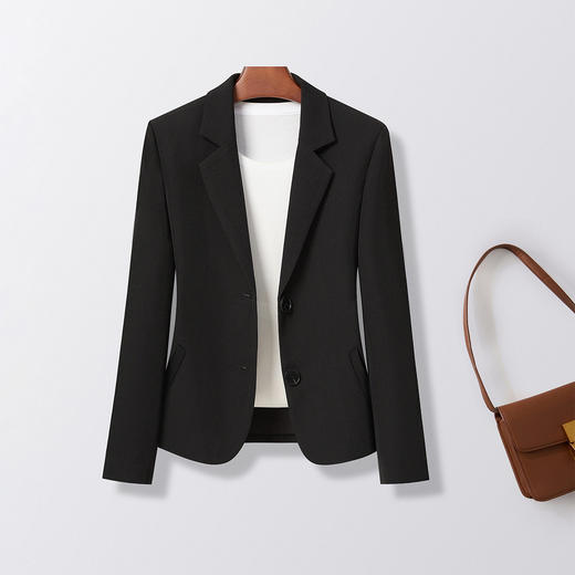 罗蒙春秋女士长袖西服舒适商务通勤简约大方百搭日常西装外套女 商品图1