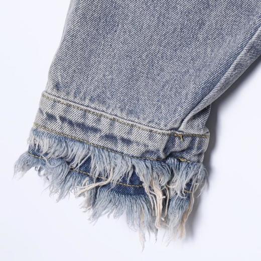 SDSA秋冬新款痞帅男装美式设计感流苏磨破立领牛仔夹克外套百搭 商品图3