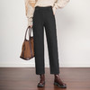 QYM 2533-Y毛呢阔腿裤后腰松高腰宽松窄版休闲裤 商品缩略图1