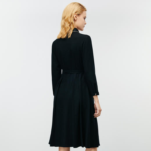 EITIE爱特爱冬季新款气质修身通勤显瘦百搭毛呢连衣裙8007704 商品图4