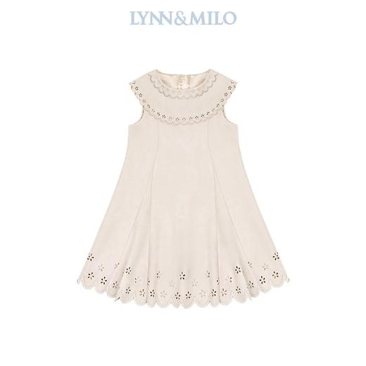 【春上新】8楼琳麦罗 LYNNMILO 浅卡其麂皮绒激光割花礼服裙 吊牌价：798元  活动价：239元 商品图4