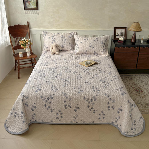 【妈妈辈最喜欢】简约加厚夹棉包边印花卡通床盖三件套 商品图7