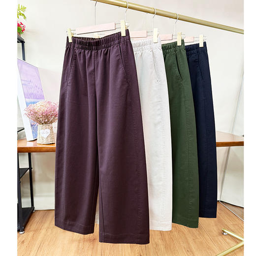 山本裤！女秋季九分直筒老钱风爆款质感天丝大码显瘦小个子弯刀裤！ 商品图1