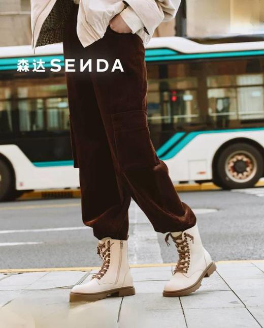 【云粉节】BF楼 森达马丁靴2025冬季新款百搭显瘦休闲中筒靴XTC01吊牌价999活动价499 商品图1