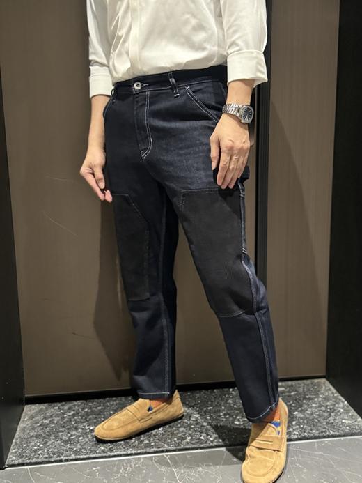 鸟家 灯心绒拼接男女同款牛仔裤(蕾姐S宽松,波哥穿L紧身) 商品图6