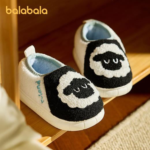 巴拉巴拉童鞋儿童棉拖鞋男女童加绒家居鞋2025新款冬包跟鞋子外穿 商品图2