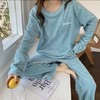 珊瑚绒睡衣女秋冬季圆领加厚加绒保暖家居服月牙城套装大码可外穿 商品缩略图3
