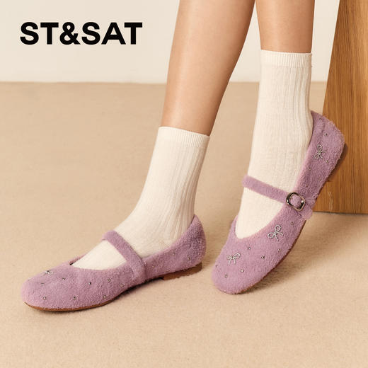 星期六甜美风精致蝴蝶结毛绒玛丽珍SSD3111001 商品图10