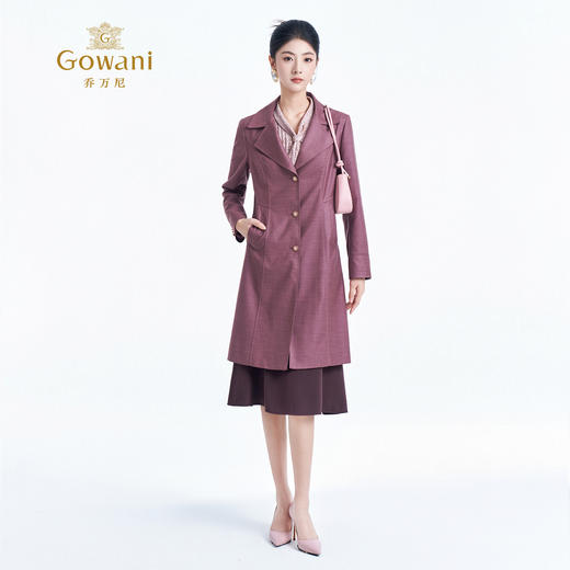 乔万尼秋季新品风衣修身显瘦中长款外套ET3A657 商品图3