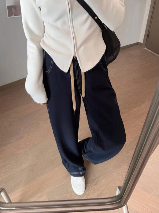 牛仔老钱风弯刀裤 商品图4