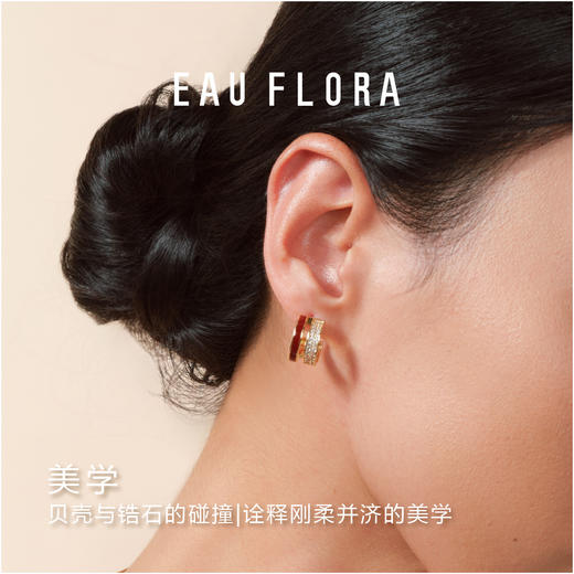 【双生流光】圆环红滴油耳环 商品图2