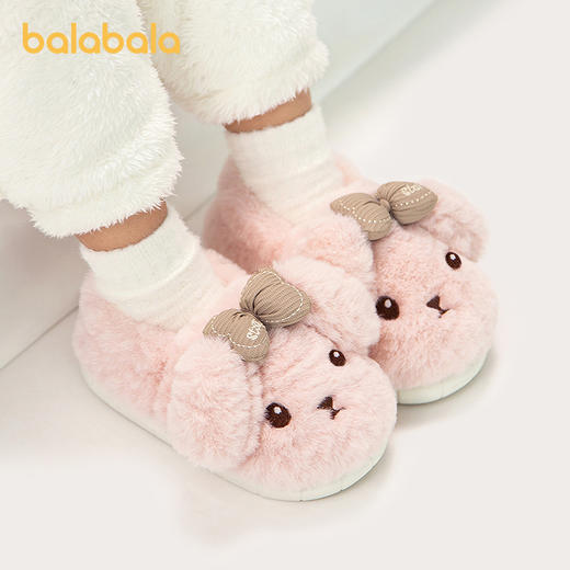 巴拉巴拉儿童棉拖鞋可爱动物家居鞋男童女童鞋2025新款冬季包跟鞋 商品图0