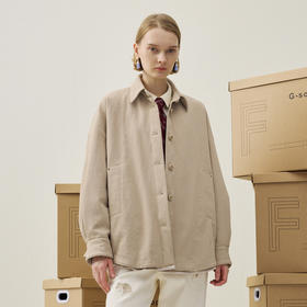 谜底衬衫式羽绒服女2025年冬季新品保暖时髦廓形鸭绒女254MY1707