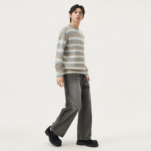 gxg.jeans男装冬季条纹圆领毛衫J24X204053 商品图2