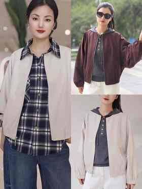 580557仿羊皮绒拉链外套