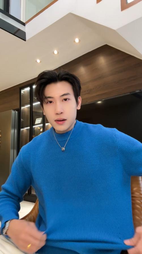 82519SDSA男士秋冬新款痞帅男装韩版纯色勾破圆领针织衫简约百搭毛衣 商品图0