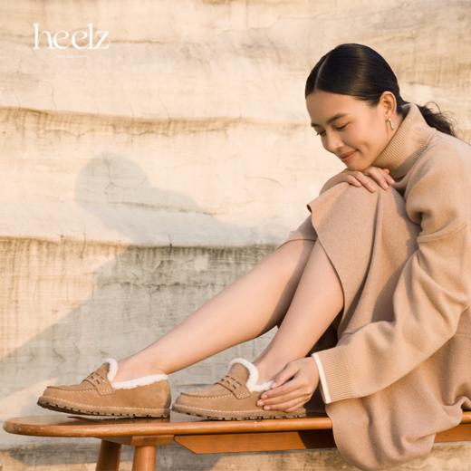 heelz设计师手工鞋履 ｜H 几何繁花羊羔毛乐福鞋1公分 商品图4