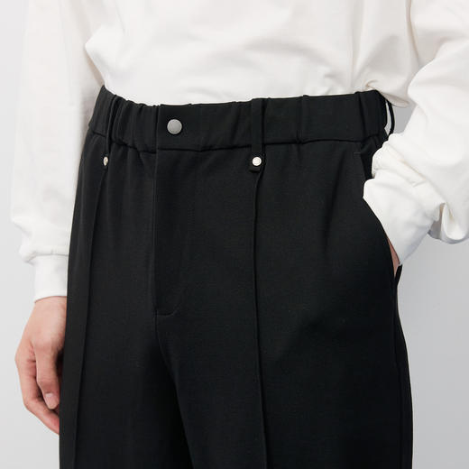 NPC潮牌立体剪裁撞钉直筒休闲裤男松紧腰侧袋宽松休闲NP57TR24 商品图2