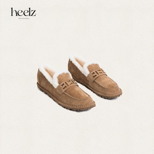 heelz设计师手工鞋履 ｜H 几何繁花羊羔毛乐福鞋1公分 商品图1