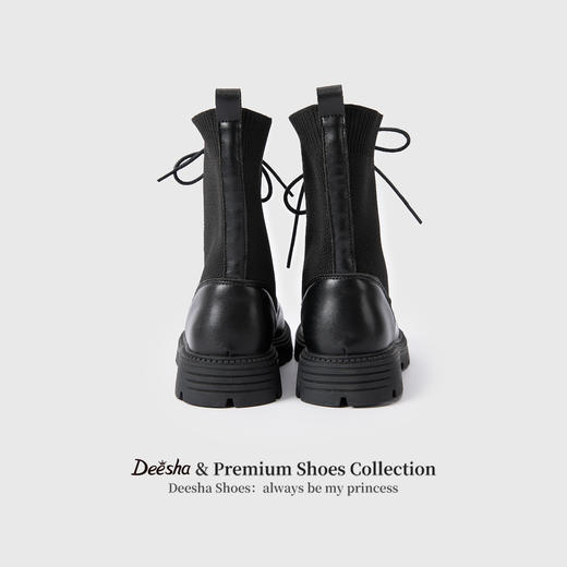 笛莎Deesha 女童童鞋2025冬季新款短筒皮靴 商品图4