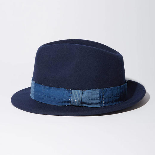 KUON Boro Fedora Hat 日本古布拼接礼帽 商品图2