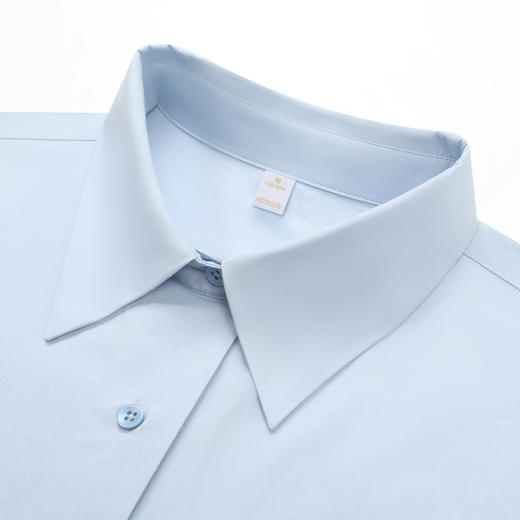 【100棉】罗蒙女士春秋长袖衬衫清新纯色舒适百搭商务通勤面试职场女衬衣 商品图4