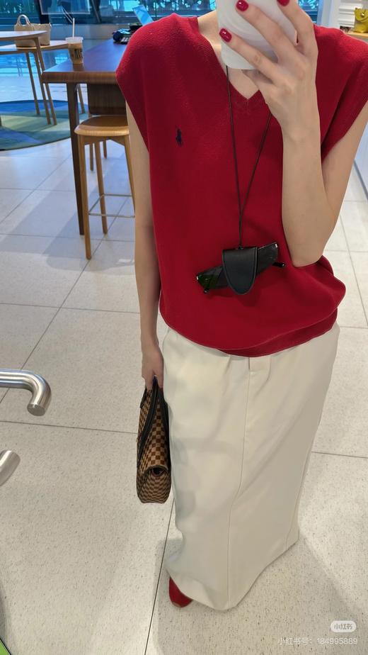 拉家针织V领背心多色刺绣 商品图7