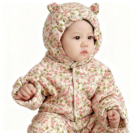 【云优选】BabyStormi 婴幼儿棉服 宝宝秋冬衣服保暖连体衣夹棉冬装哈衣爬服（周末不发货） 商品图5