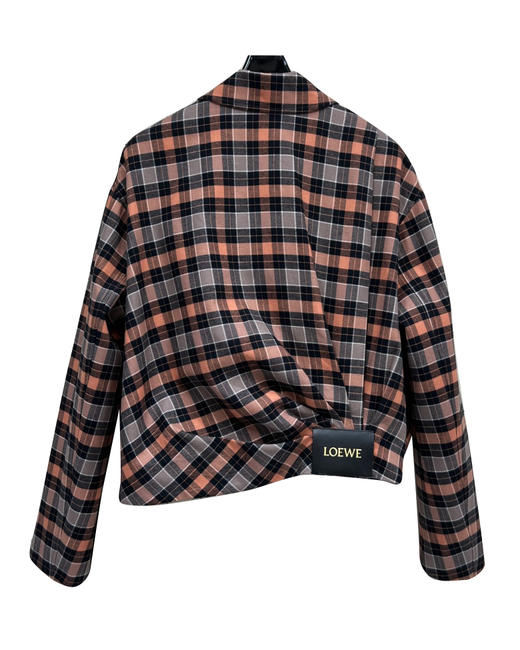 女款格纹褶皱外套 可配套装014 商品图1