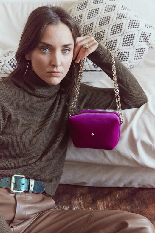 HERBERT LE MINI SOHNA VELOURS SILK - 玫红色 商品图1