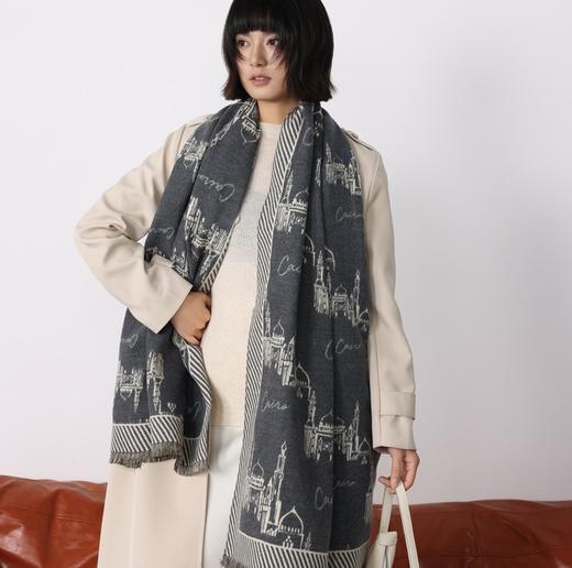 清仓特惠丨任意2件-20【大尺寸可做盖毯披肩】C&C时尚轻奢感围巾 牛皮纸礼袋装 商品图9