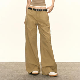 Ariseism 美式复古设计感休闲裤女秋季新款阔腿长裤子