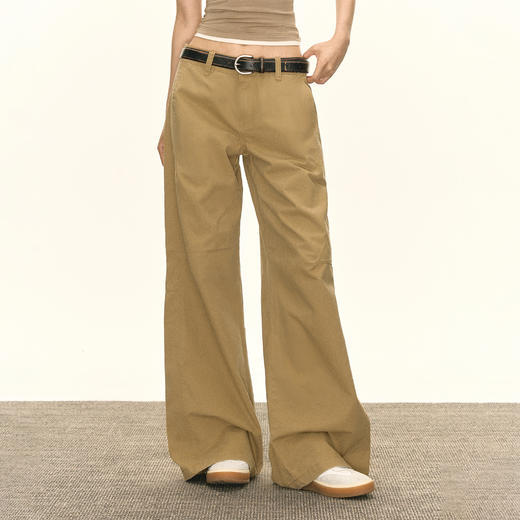Ariseism 美式复古设计感休闲裤女秋季新款阔腿长裤子 商品图0
