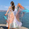 【超美❗️沙滩裙海边披肩】颜值担当「防嗮还出片」靓丽旅行气质风，女薄款防晒外搭民族风旅游配裙子纱巾丝巾L 商品缩略图1