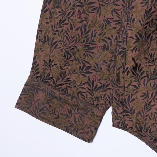 SDSA男士秋冬新款痞帅男装潮牌植物花卉印花纽扣翻领长袖衬衫百搭 商品图3