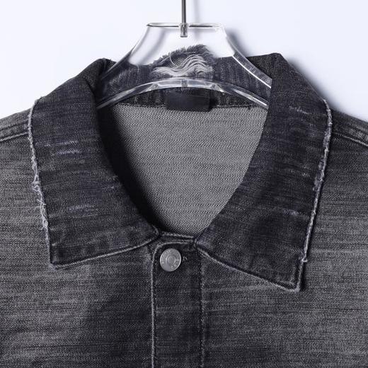 SDSA男士秋冬新款痞帅男装美式设计感口袋磨破翻领牛仔夹克外套 商品图1