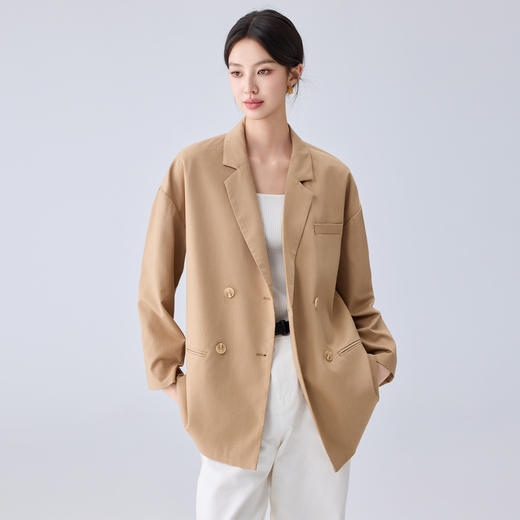 罗蒙女士春秋西服宽松舒适百搭商务通勤西装日常休闲简约大方西服外套女 商品图1