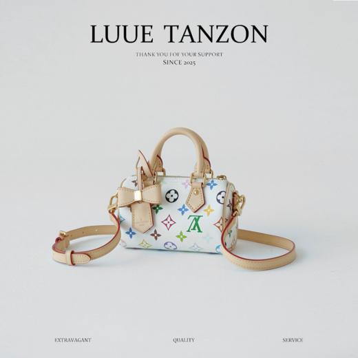 驴家 白三彩 村上隆再版系列  Nano Speedy 手袋手拿枕头斜跨包（DG*MM） 商品图0